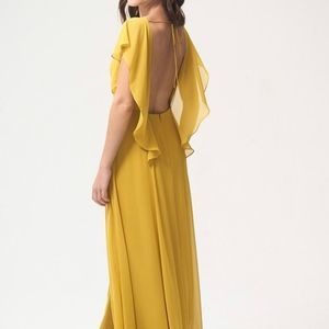 Jenny Yoo Collection Alanna Chartreuse Maxi Dress Sz 10